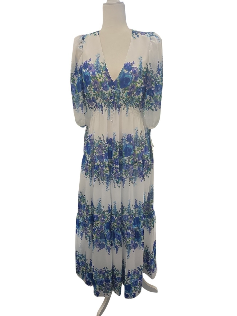 Taylor Summer Floral NwT Flowy Boho Dress 8 - Picture 3 of 13